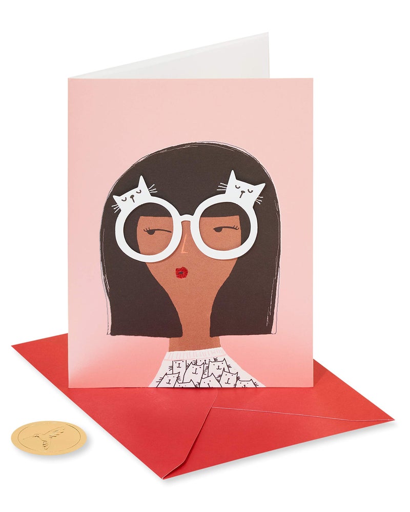Papyrus Blank Card for Her (Cat Glasses) - Image 4